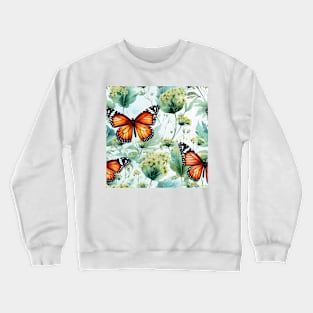 Monarch Butterflies Watercolor 21 Crewneck Sweatshirt